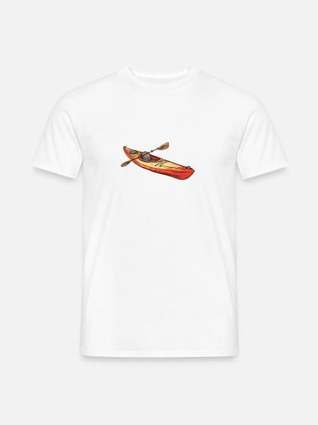 Kajak Fahrer - Männer T-Shirt - Weiß