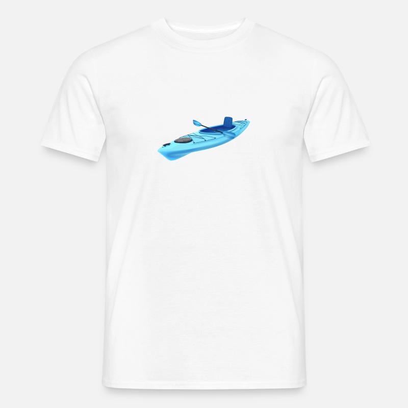 Kajak Bootfahrer - Männer T-Shirt - Weiß