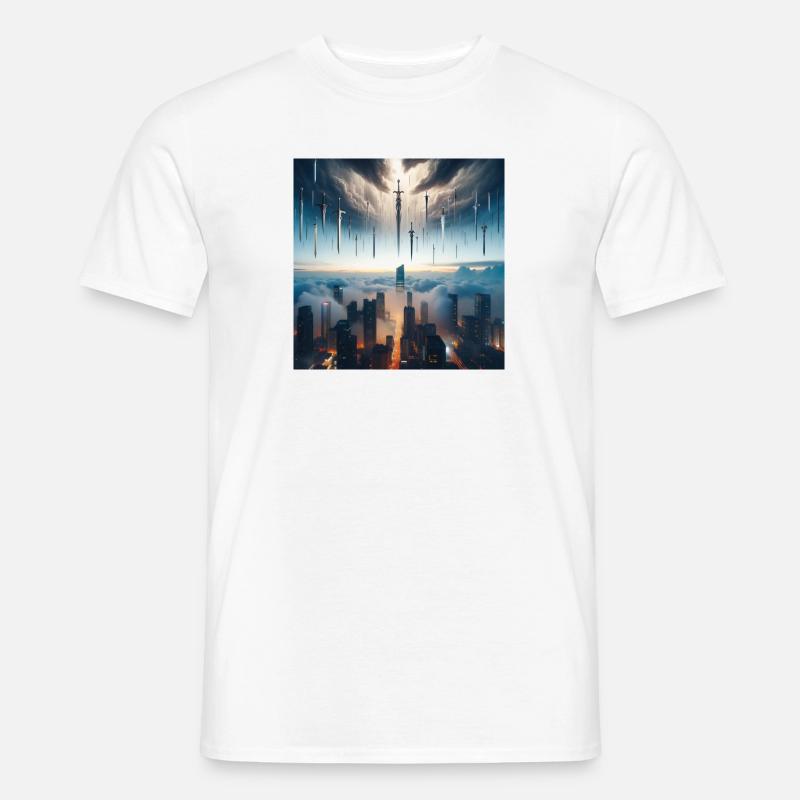 Fallende Schwerter - Männer T-Shirt - Weiß