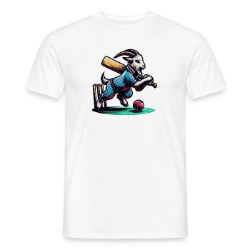 Chèvres Cricket Amant Sportsman Team Design - T-shirt homme - blanc - Devant - AI Model Male 178 dark (178cm)