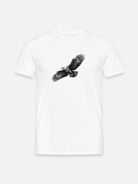 Seeadler im Flug - ein Symbol der Freiheit - Männer T-Shirt - Weiß