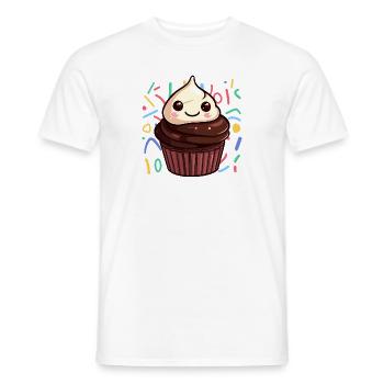 Tartelettes aux muffins et aux biscuits - T-shirt homme - blanc - Devant - AI Model Male 178 dark (178cm)
