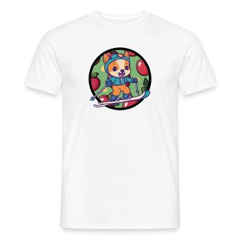 Vacances ski ski moniteur de ski - T-shirt homme - blanc - Devant - AI Model Male 178 dark (178cm)