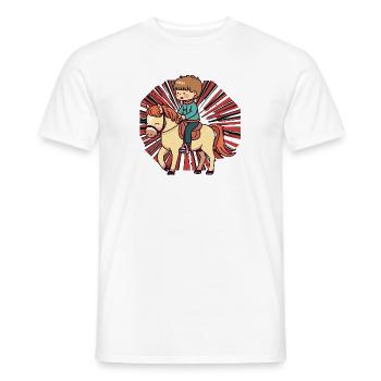 Reiten Dressur Reiterin - Männer T-Shirt - Weiß - Vorne - AI Model Male 178 dark (178cm)