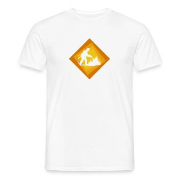 Fire Brigade Rescuer Blue Light - Men's T-Shirt - white - Front - AI Model Male 178 dark (178cm)