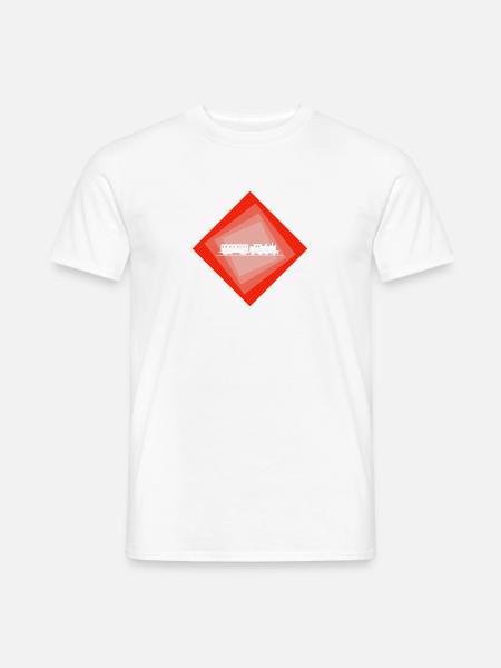 Dampflok Lokomotive - Männer T-Shirt - 