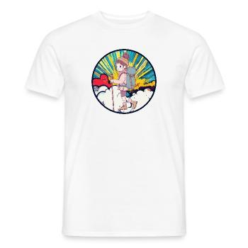 Hiking Santiago - Men's T-Shirt - white - Front - AI Model Male 178 dark (178cm)