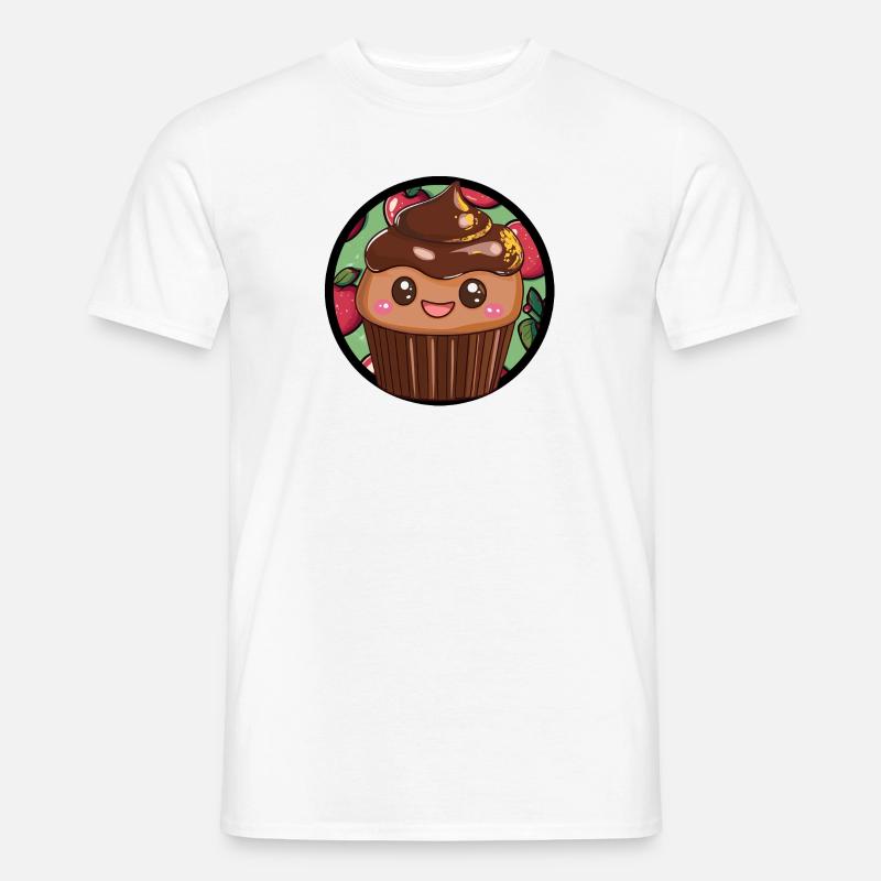 Muffin Cookie Kuchen - Männer T-Shirt - Weiß