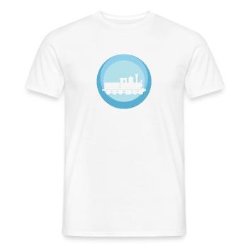 Dampflok Bahn - Männer T-Shirt - Weiß - Vorne - AI Model Male 178 dark (178cm)