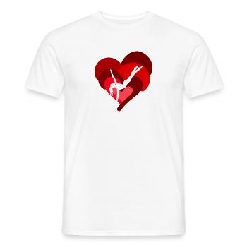 Gymnastics Trainers Gymnastics Gymnastics - Men's T-Shirt - white - Front - AI Model Male 178 dark (178cm)