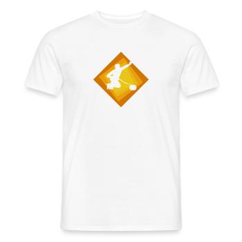 Curling Stick Curling Iron - Men's T-Shirt - white - Front - AI Model Male 178 dark (178cm)