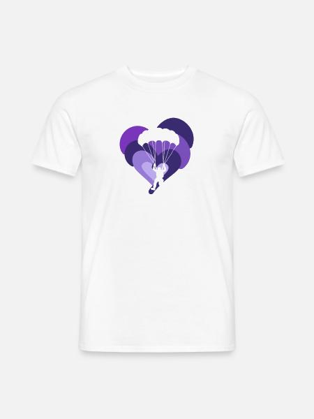 Fallschirmspringen Extremsport Luft - Männer T-Shirt - Weiß