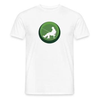 Fishing Fishing Rod Angler - Men's T-Shirt - white - Front - AI Model Male 178 dark (178cm)