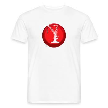 Ouvrier de la construction de grues - T-shirt homme - blanc - Devant - AI Model Male 178 dark (178cm)