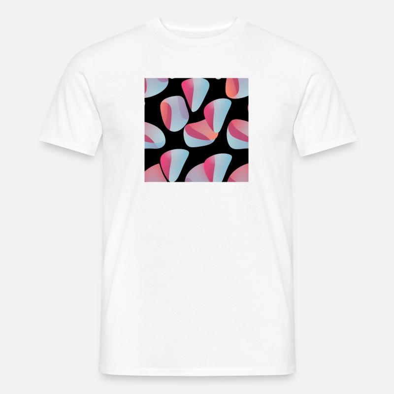 Dynamisches Geometrisches Muster - Männer T-Shirt - Weiß
