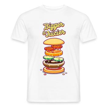 Größer und saftiger - Männer T-Shirt - Weiß - Vorne - AI Model Male 178 dark (178cm)