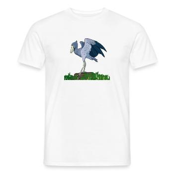 Shoebill Bird Ornithologist Forest I Gift - Men's T-Shirt - white - Front - AI Model Male 178 dark (178cm)