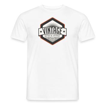 Insigne Vintage 1984 Rétro - T-shirt homme - blanc - Devant - AI Model Male 178 dark (178cm)