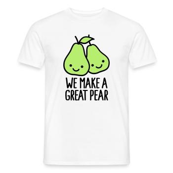 We make a great pear - Männer T-Shirt - Weiß - Vorne - AI Model Male 178 dark (178cm)