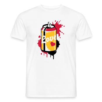 opened soda can in graffiti style - Men's T-Shirt - white - Front - AI Model Male 178 dark (178cm)