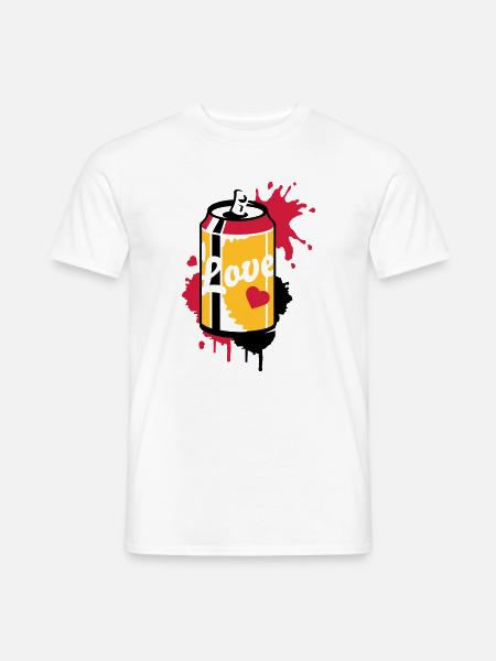 opened soda can in graffiti style - Men's T-Shirt - white