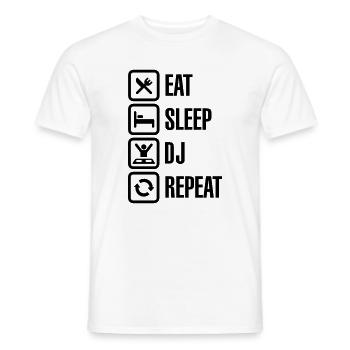 Eat Sleep DJ Repeat - Männer T-Shirt - Weiß - Vorne - AI Model Male 178 dark (178cm)