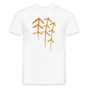 Runes de sapin / Symbole de la forêt - T-shirt homme - blanc - Devant - AI Model Male 178 dark (178cm)