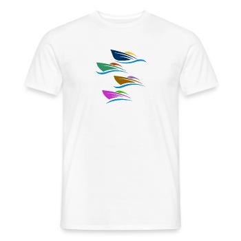 Segelwellen Farbspiel - Männer T-Shirt - Weiß - Vorne - AI Model Male 178 dark (178cm)