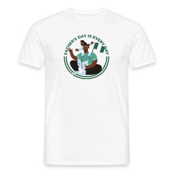 Nigerian Nigerian Father Dad Daddy Son I Gift - Men's T-Shirt - white - Front - AI Model Male 178 dark (178cm)