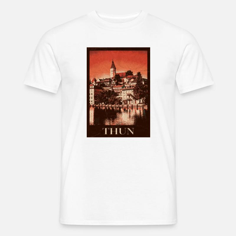 Thun Skyline - Männer T-Shirt - Weiß