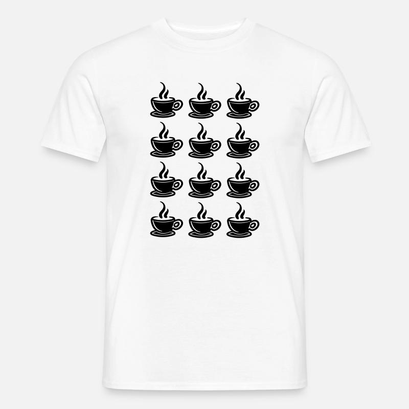 Kaffee - Männer T-Shirt - Weiß