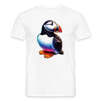 Papageitaucher - Männer T-Shirt - Weiß - Vorne - AI Model Male 178 dark (178cm)