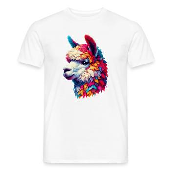 Alpaca - Men's T-Shirt - white - Front - AI Model Male 178 dark (178cm)
