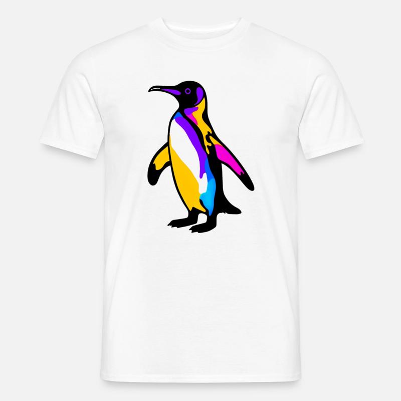 Pinguin - Männer T-Shirt - Weiß