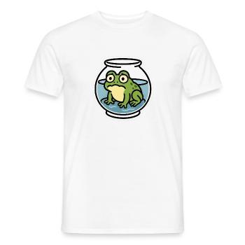Grenouille dans un bol - T-shirt homme - blanc - Devant - AI Model Male 178 dark (178cm)