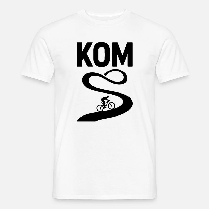 KOM Crown Switchback MTB Abzeichen - Männer T-Shirt - Weiß