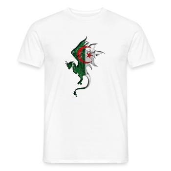 Algerien Flagge - Algerien - Drachen Silhouette - Männer T-Shirt - Weiß - Vorne - AI Model Male 178 dark (178cm)