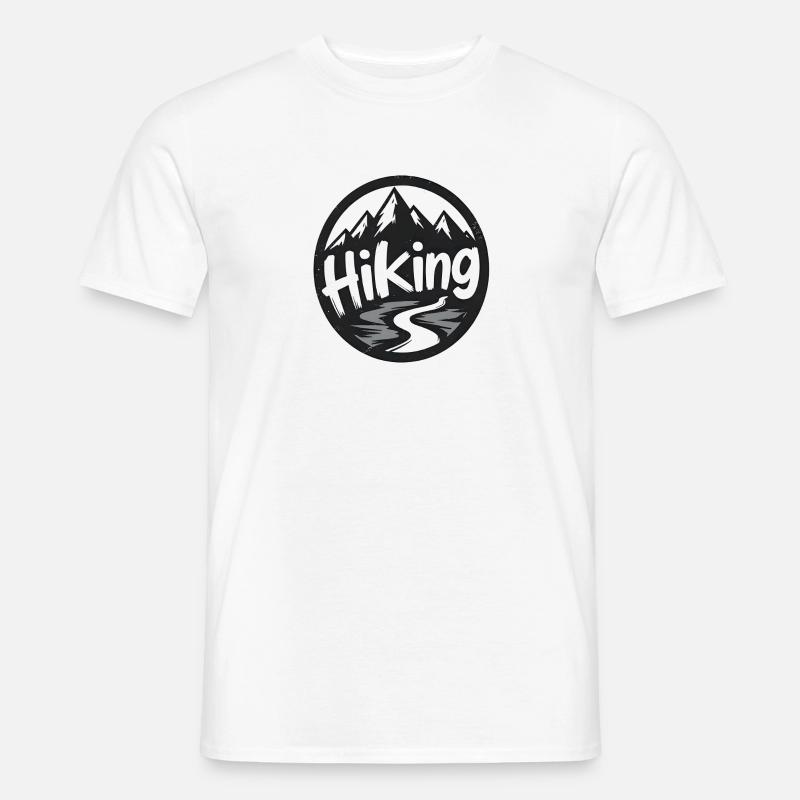 Abenteuerlicher Bergwanderer Eyecatcher - Männer T-Shirt - Weiß