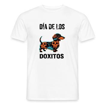 Día de los Doxitos Dachshund - T-shirt homme - blanc - Devant - AI Model Male 178 dark (178cm)