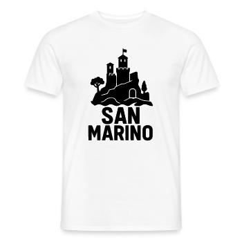San Marino Italy Silhouette - Men's T-Shirt - white - Front - AI Model Male 178 dark (178cm)