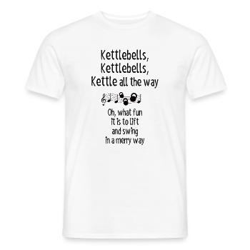 Kettlebells, jinglebells - meilleur cadeau - T-shirt homme - blanc - Devant - AI Model Male 178 dark (178cm)