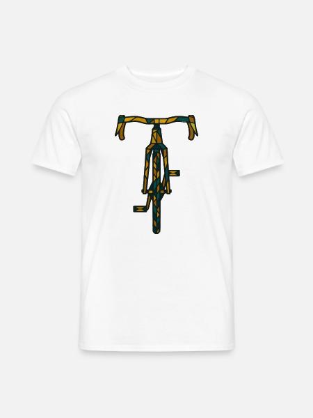 Künstlerische Rennrad Silhouette - Männer T-Shirt - Weiß