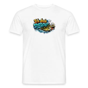 Ich dreh Dorsch Graffiti Fisch - Männer T-Shirt - Weiß - Vorne - AI Model Male 178 dark (178cm)