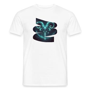 Widder-T-Shirt – Sternzeichen des Sternzeichens - Männer T-Shirt - Weiß - Vorne - AI Model Male 178 dark (178cm)