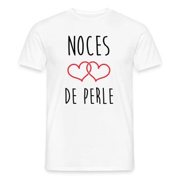 Pearl Wedding 30 Jahre - Männer T-Shirt - Weiß - Vorne - AI Model Male 178 dark (178cm)