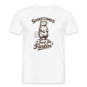 Manchmal furze ich einfach nur. Furzendes Wassersc - Männer T-Shirt - Weiß - Vorne - AI Model Male 178 dark (178cm)