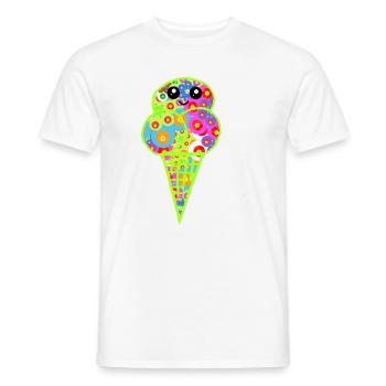 Retro Eis Vintage Kinder Kind 60er  - Männer T-Shirt - Weiß - Vorne - AI Model Male 178 dark (178cm)