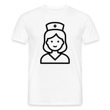 Krankenschwester - Männer T-Shirt - Weiß - Vorne - AI Model Male 178 dark (178cm)