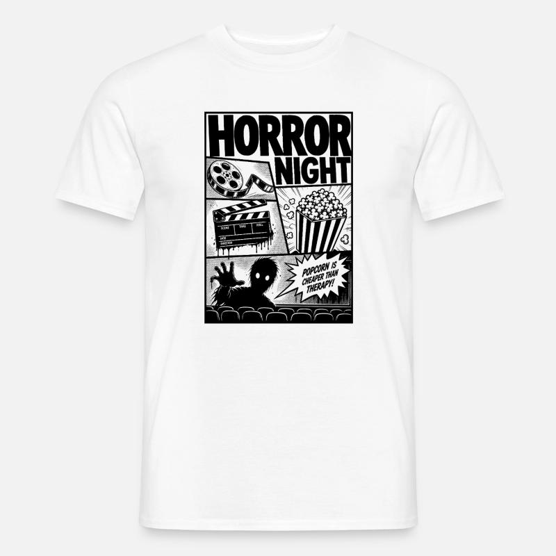 Horror Kino Zombie Comic - Männer T-Shirt - Weiß