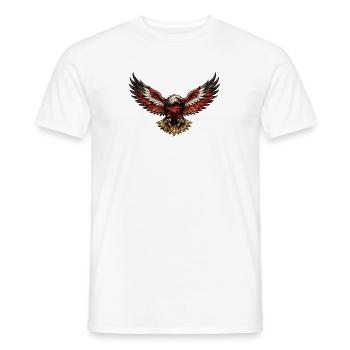 Roter Adler im Sturmflug-Design Deutschland  - Männer T-Shirt - Weiß - Vorne - AI Model Male 178 dark (178cm)